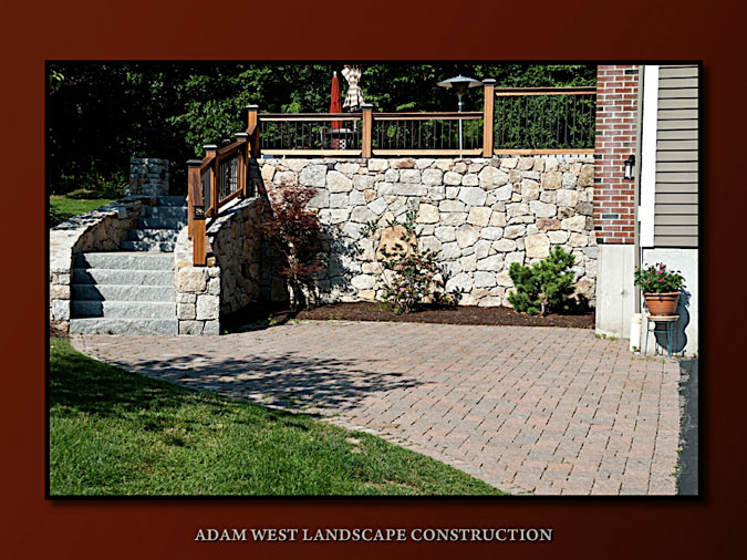 Granite wall and steps
