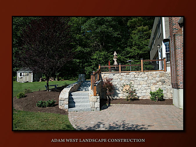 Granite wall and steps