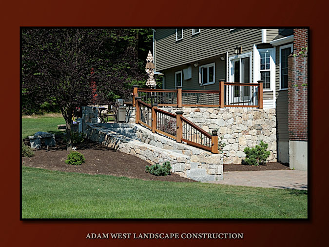 Granite wall and steps