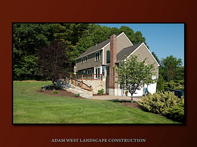 Granite wall and steps
