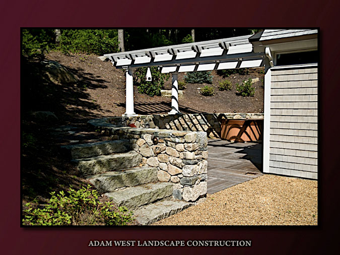 Used granite steps & NE walls