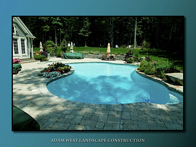 Tumbled paver patio