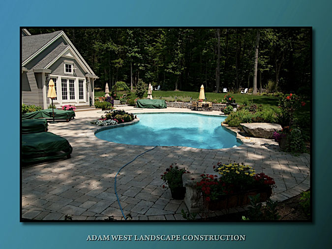 Tumbled paver patio
