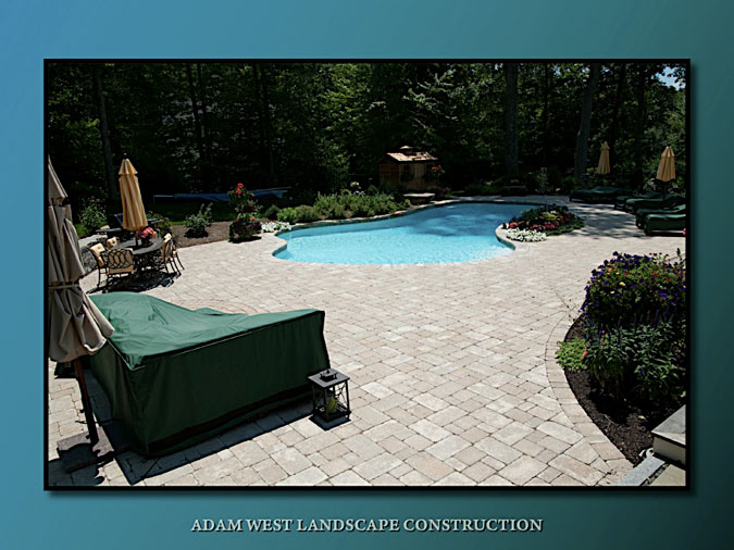 Tumbled paver patio