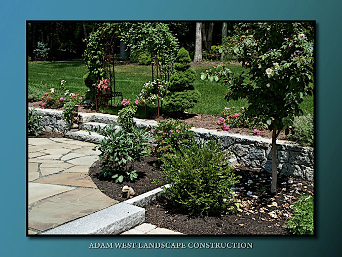 Tumbled paver patio